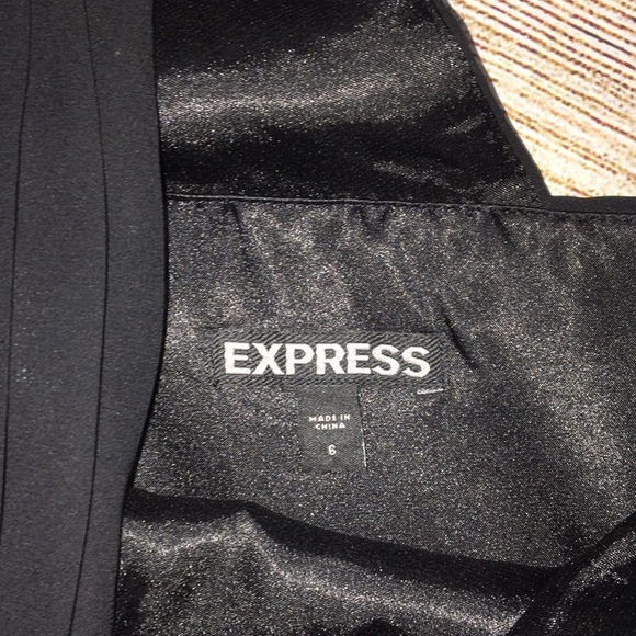 EXPRESS Black One-Shoulder Dress 6 - Picture 6 of 7